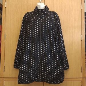 +SZ Woman Within Black/White Polka Dot Jacket SZ 26/28 2X